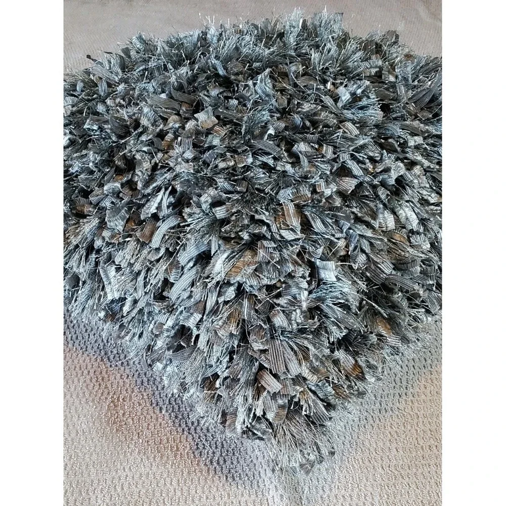 shaggy silver throw pillow‎ 20x20 Cotton Back Duck Feather Pillow Luxe Heavy